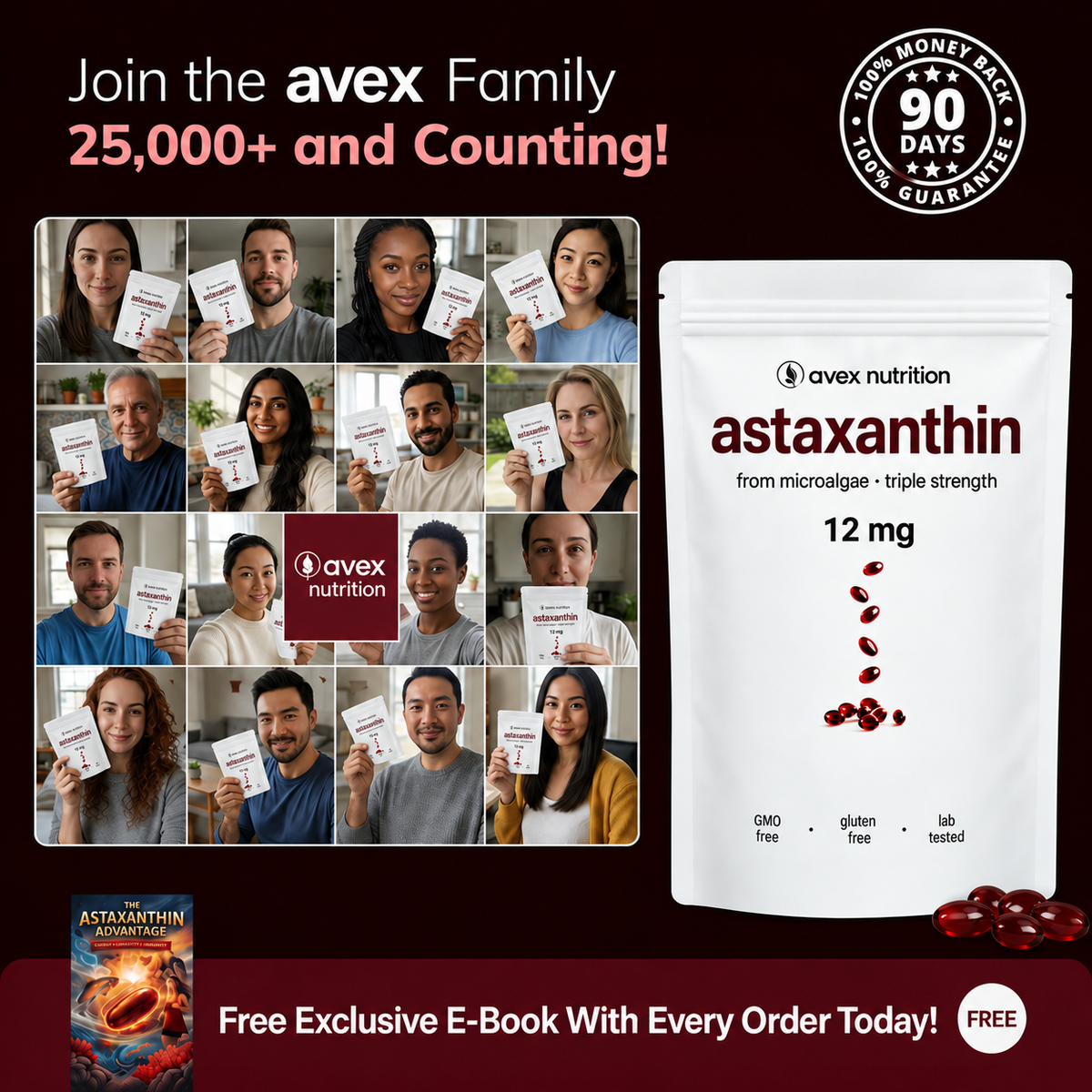 Avex's Astaxanthin - Nature’s Most Powerful Antioxidant for Whole Body Support & Cellular Protection