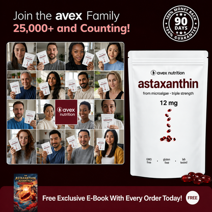 Avex's Astaxanthin - Nature’s Most Powerful Antioxidant for Whole Body Support & Cellular Protection