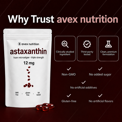 Avex's Astaxanthin - Nature’s Most Powerful Antioxidant for Whole Body Support & Cellular Protection