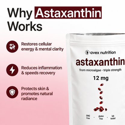 Avex's Astaxanthin - Nature’s Most Powerful Antioxidant for Whole Body Support & Cellular Protection