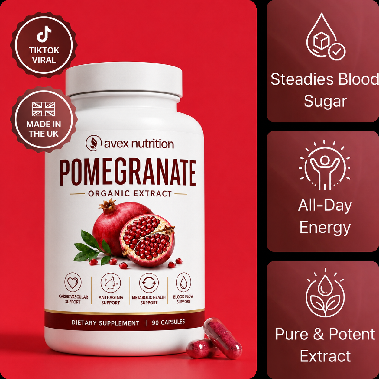 Organic Pomegranate Extract Capsules