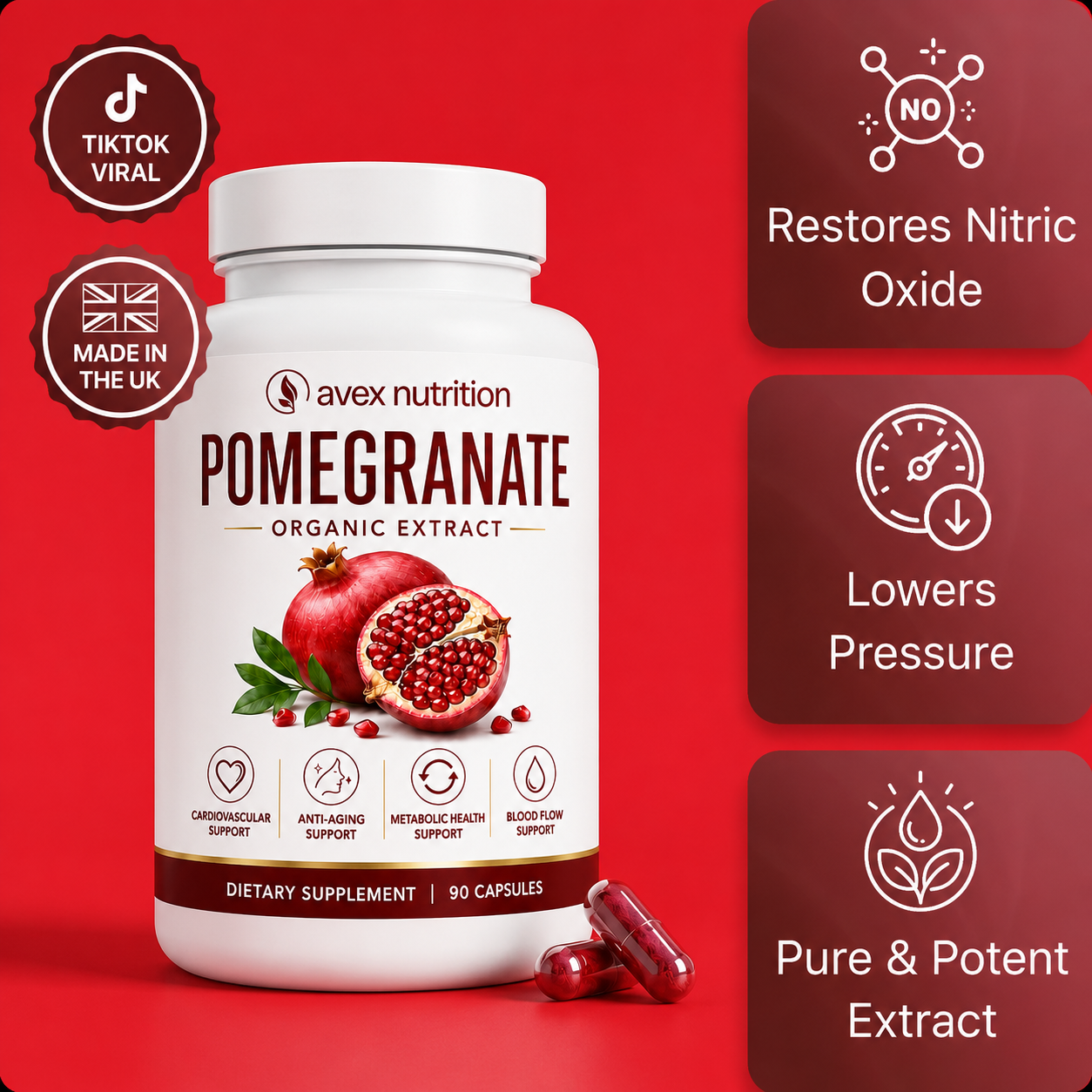 Organic Pomegranate Extract Capsules